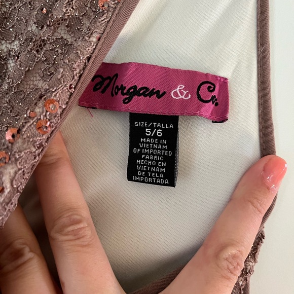 Nordstrom brown lace and sequin gown! - Picture 5 of 6